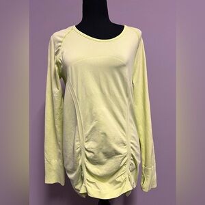 ATHLETA Long Sleeve SHIRT Women LARGE Yellow